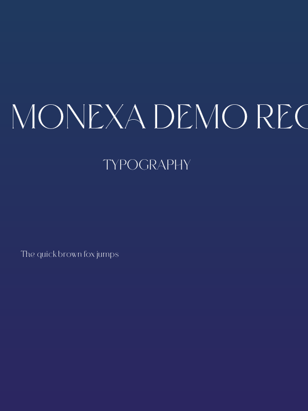 Monexa Demo Regular Poster