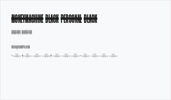 Moneymachine Black PERSONAL Black Business Card