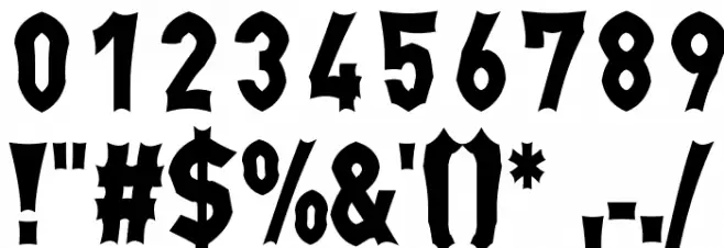 Monga Regular Font OTHER CHARS