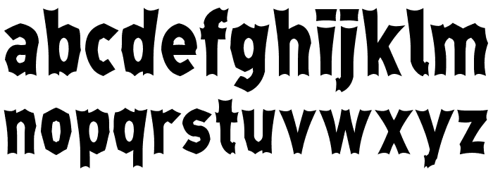Monga Regular Font LOWERCASE