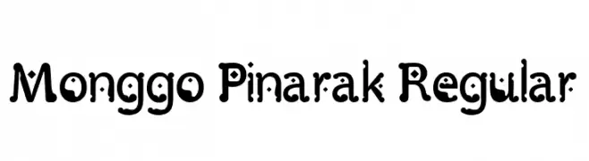 Monggo Pinarak Regular  Fuentes Gratis Descargar