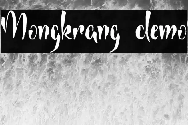 Mongkrang demo Font examples