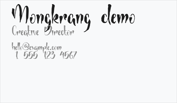 Mongkrang demo Business Card
