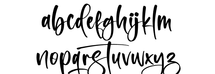Monglass Schriftart Kleinbuchstaben