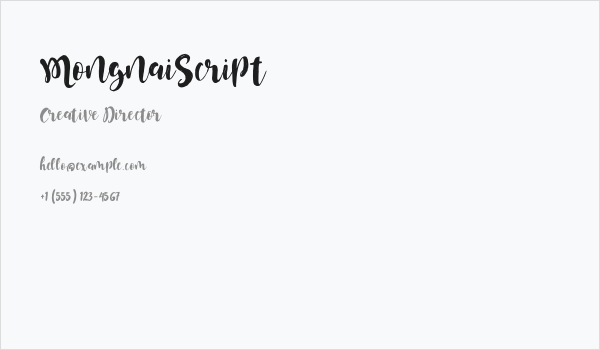 MongnaiScript Business Card