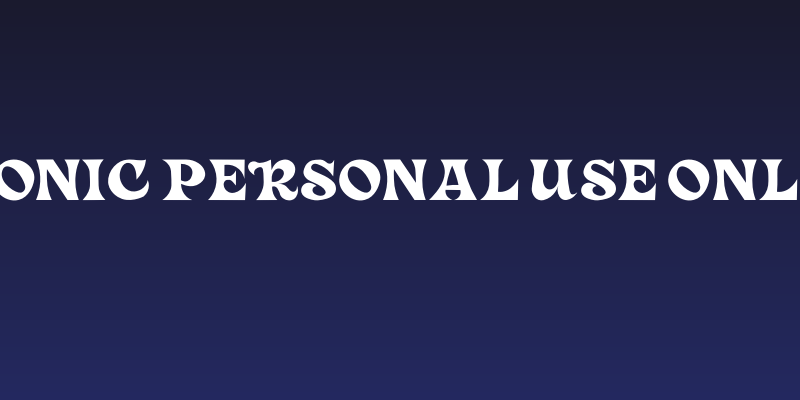 Monic PERSONAL USE ONLY! Social Header