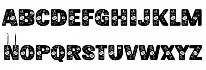 Monica Garden फ़ॉन्ट अपरकेस