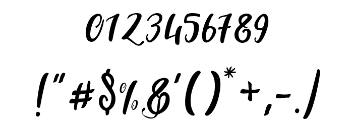 Monica Script Font OTHER CHARS