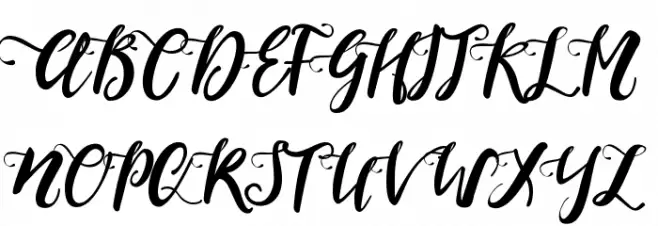Monica Script フォント 大文字