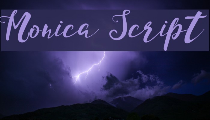 Monica Script Font examples