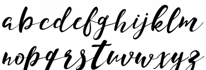 Monica Script 字体 小写