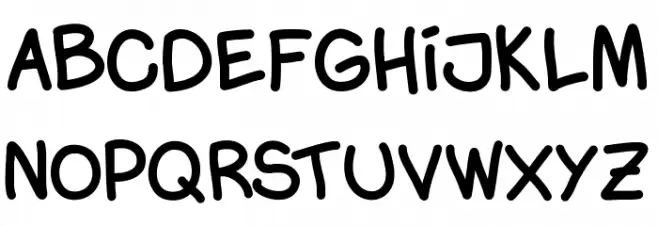 Monicacomic Font LOWERCASE