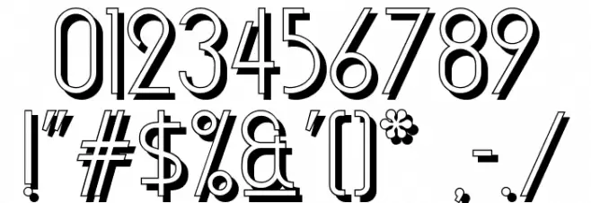 Monicas Salon Shadow NF Font OTHER CHARS