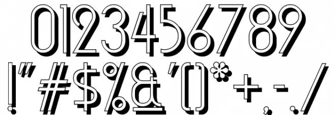 MonicasSalonShadowNF Font OTHER CHARS