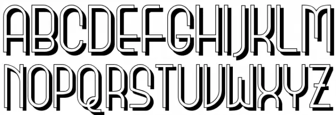 MonicasSalonShadowNF Schriftart Groß