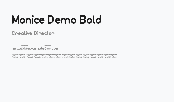 Monice Demo Bold Business Card