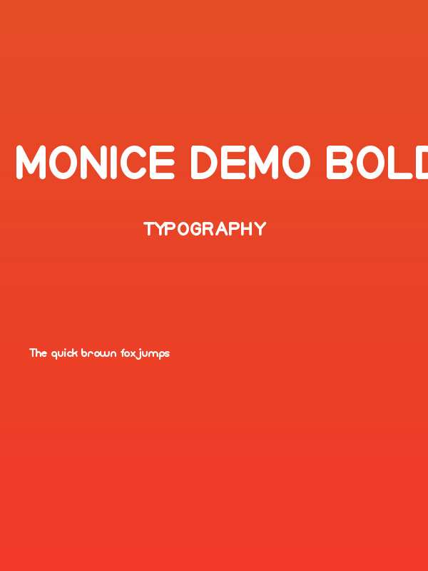 Monice Demo Bold Poster