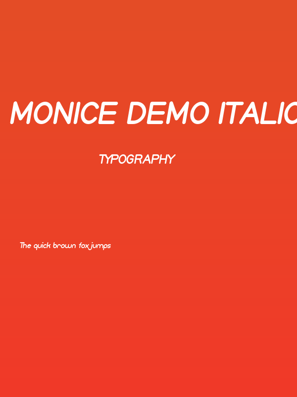 Monice Demo Italic Poster