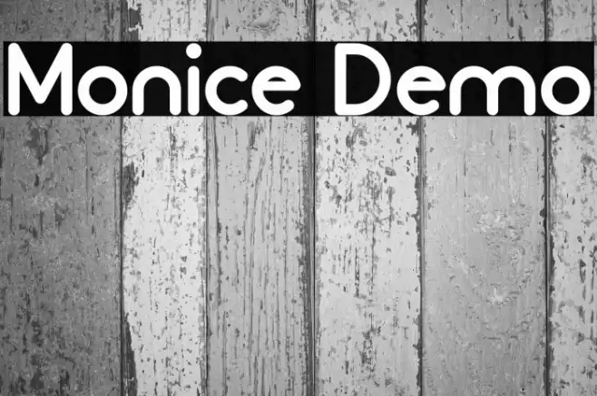 Monice Demo Font examples