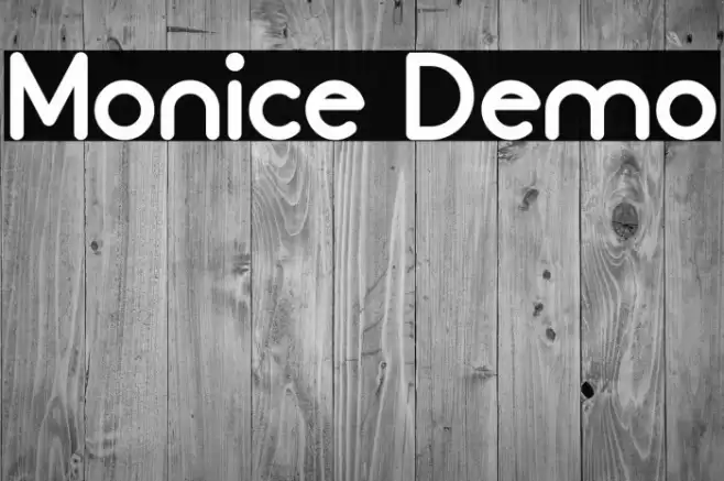 Monice Demo Font examples