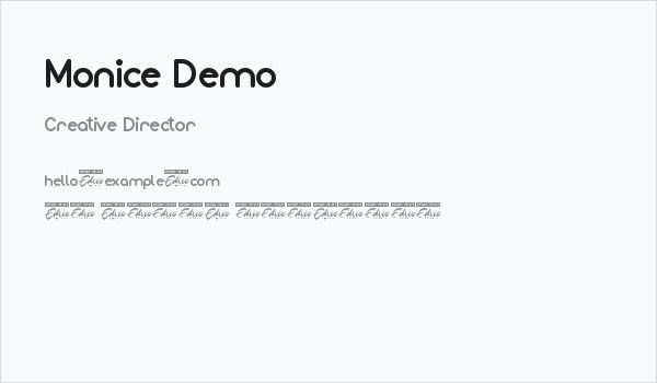 Monice Demo Business Card