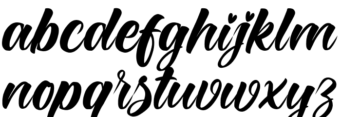 Monicha Font LOWERCASE