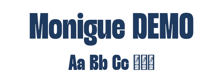 Monigue DEMO Font Preview
