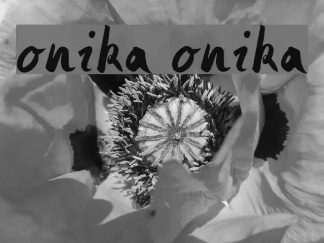 Monika Monika Font examples