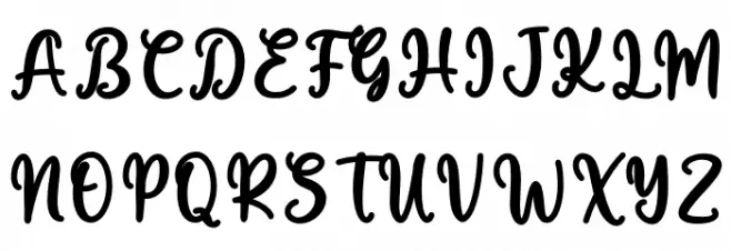 Monika Rosa Font UPPERCASE