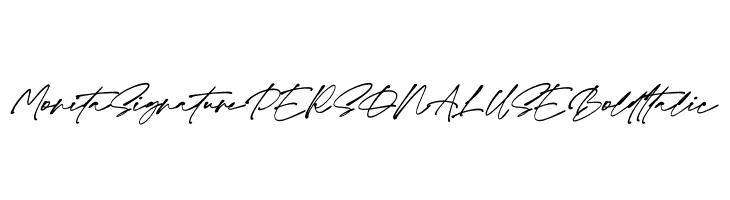 Monita Signature PERSONAL USE Bold Italic  नि: शुल्क फ़ॉन्ट्स डाउनलोड