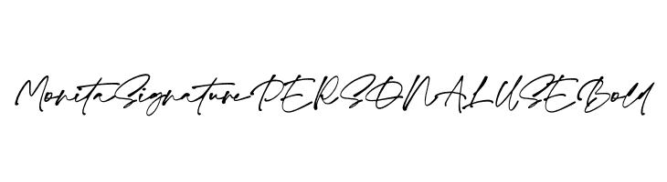 Monita Signature PERSONAL USE Bold  font caratteri gratis