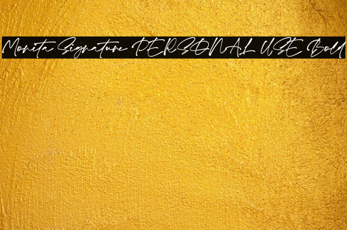 Monita Signature PERSONAL USE Bold Example 1