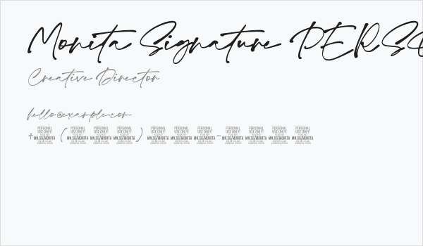 Monita Signature PERSONAL USE Bold Business Card