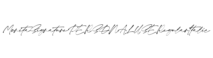 Monita Signature PERSONAL USE Regular Italic  Скачать бесплатные шрифты