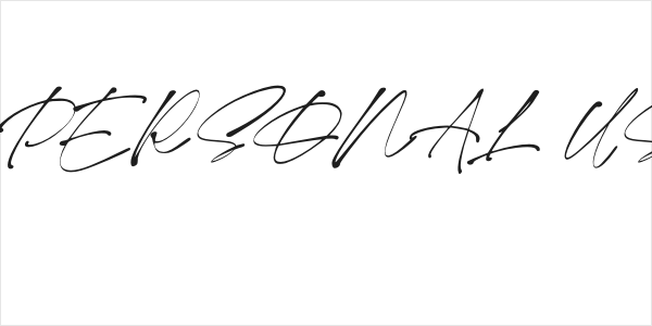 Monita Signature PERSONAL USE Regular Italic Logo