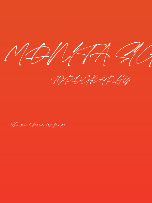 Monita Signature PERSONAL USE Regular Italic Poster