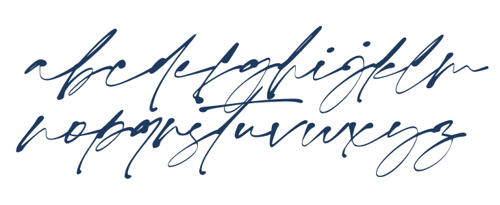 Monita Signature PERSONAL USE Regular Italic Lowercase