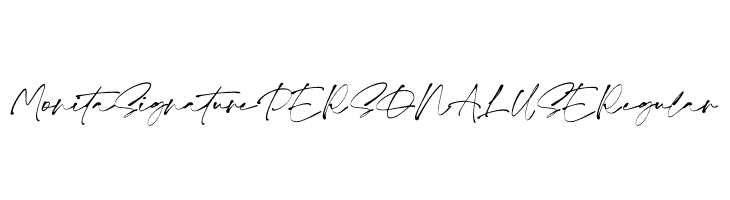 Monita Signature PERSONAL USE Regular  font caratteri gratis