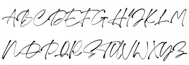 Monita Signature PERSONAL USE Regular フォント 大文字