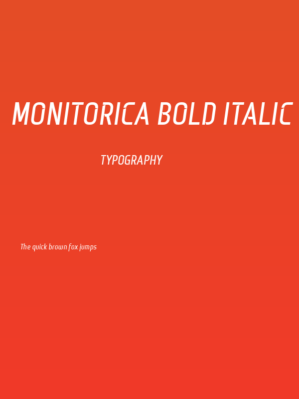Monitorica Bold Italic Poster