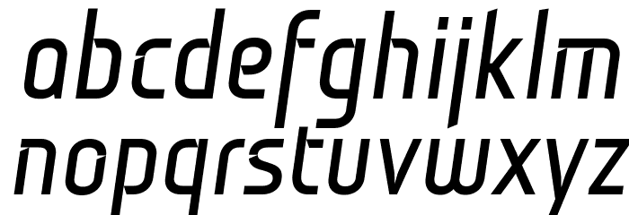 Monitorica Bold Italic Font LOWERCASE