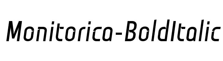 Monitorica-BoldItalic  Frei Schriftart Herunterladen