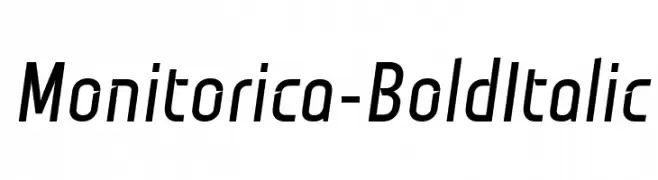Monitorica-BoldItalic  Free Fonts Download