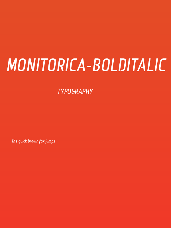 Monitorica-BoldItalic Poster