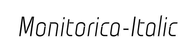 Monitorica-Italic Font