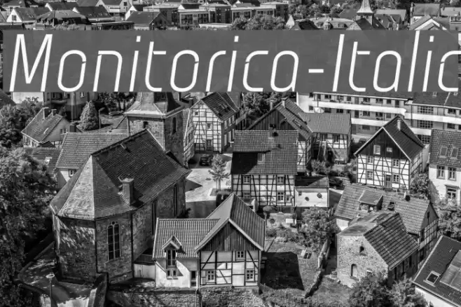 Monitorica-Italic Font examples
