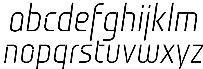 Monitorica-Italic Font LOWERCASE