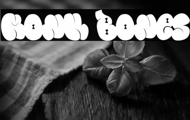 Monk Bones Font examples