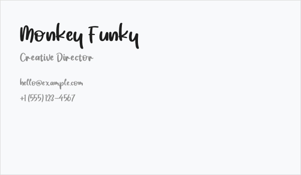 Monkey Funky Business Card