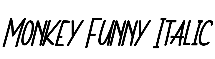 Monkey Funny Italic  免费字体下载